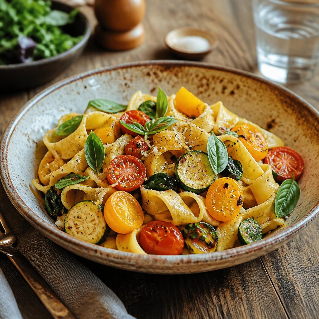 Pâtes fraîches aux légumes de saison