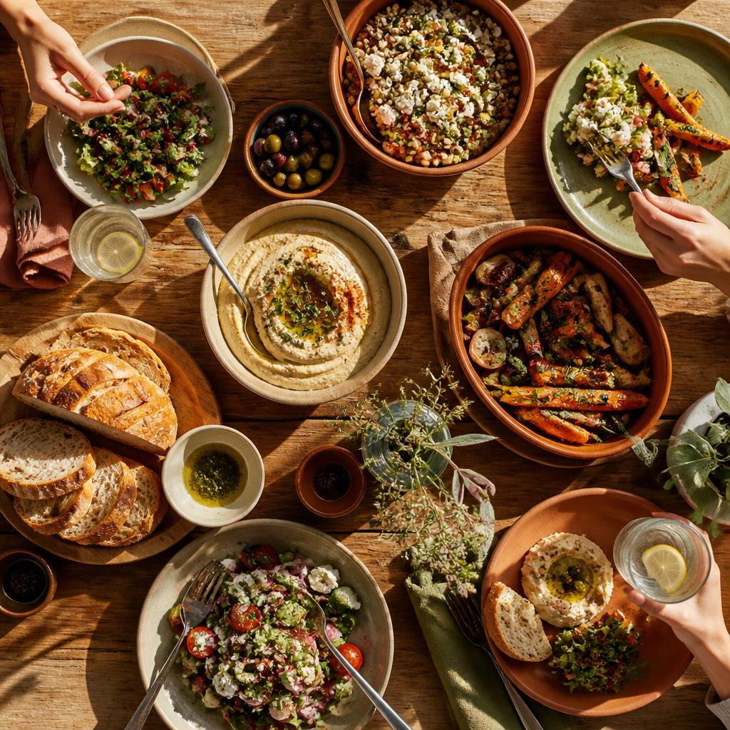 Table de déjeuner à partager chez Familia
